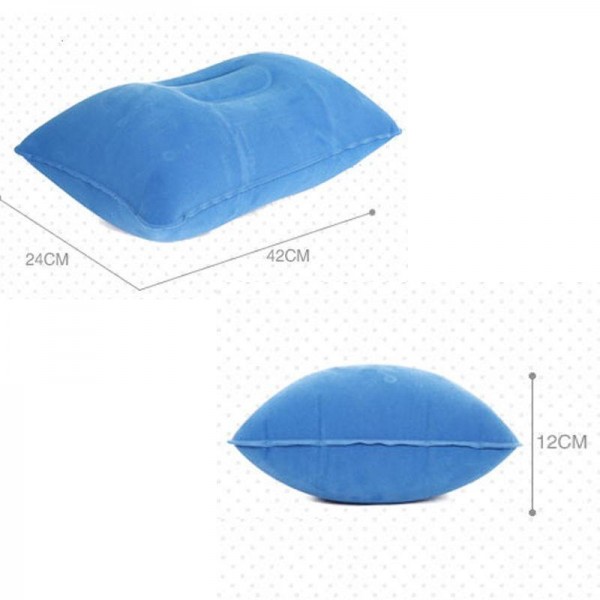 Air Gonflable Oreiller Extérieur Portable Pliant Double Face Flocage Coussin
