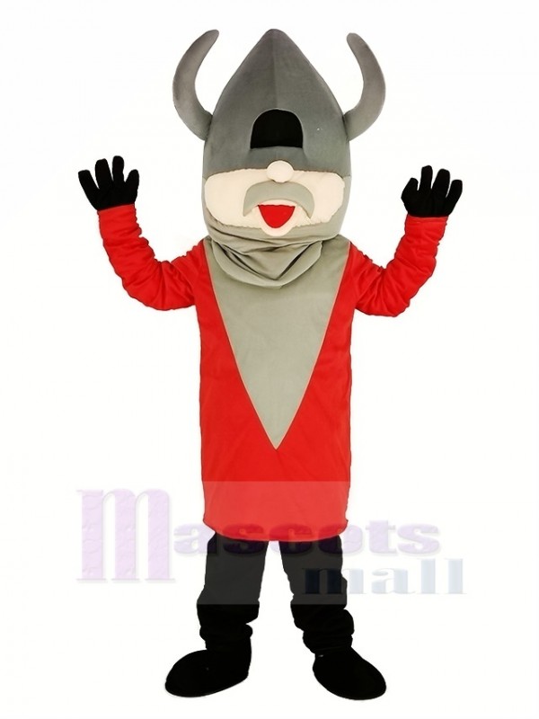 Écervelé Viking avec rouge Manteau Mascotte Costume Gens
