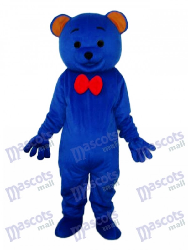 Déguisement de mascotte ours en peluche bleu Animal