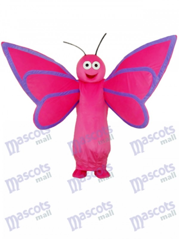 Mascotte de papillon rose adulte Costume insecte