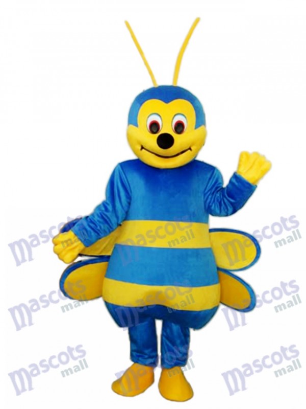 Insecte de costume de mascotte de bleu d'abeille