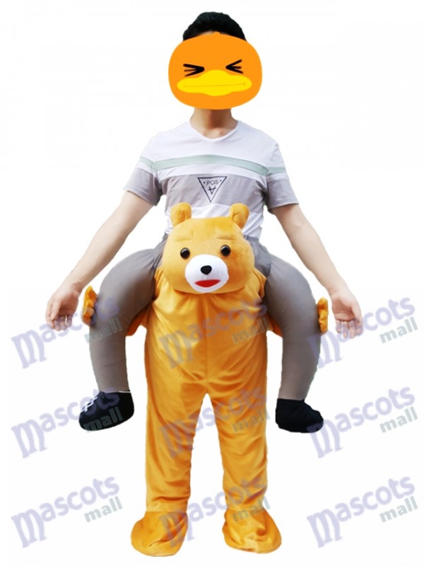 Ride on Me Ours en peluche Carry Me Ride Costume mascotte ours brun