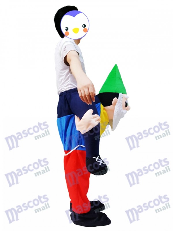 Retour Épaule Jardin Gnome Carry Me Mascotte Ride Costume Noël Partie Outfit