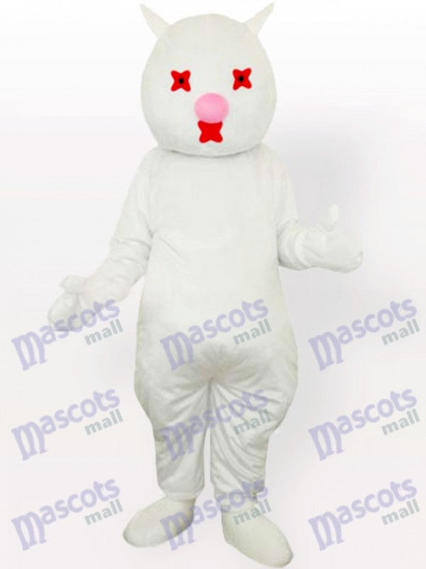Costume de mascotte adulte chat blanc