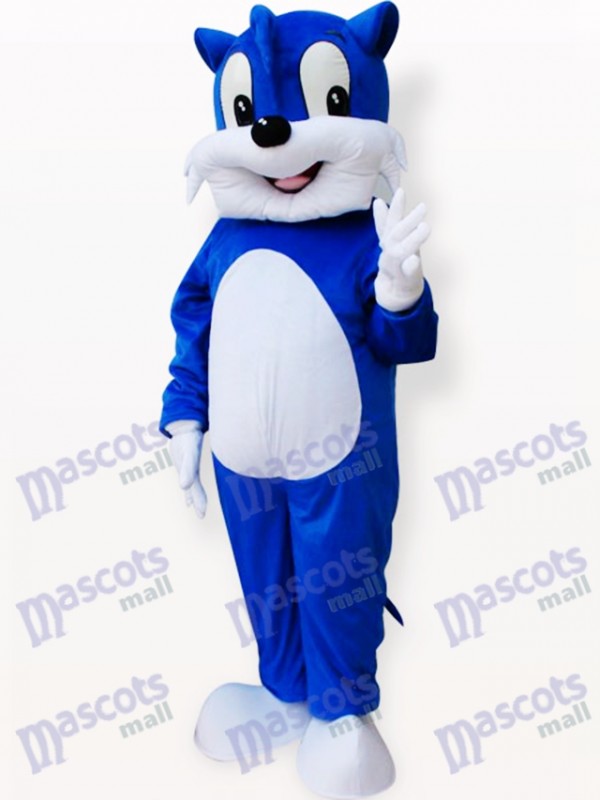 Costume de mascotte adulte chat bleu animal