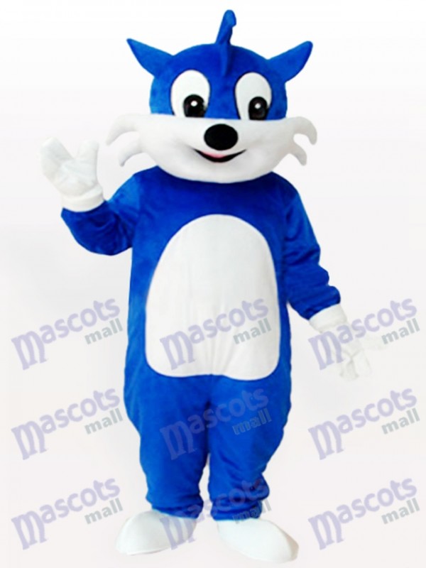 Costume de mascotte adulte chat bleu
