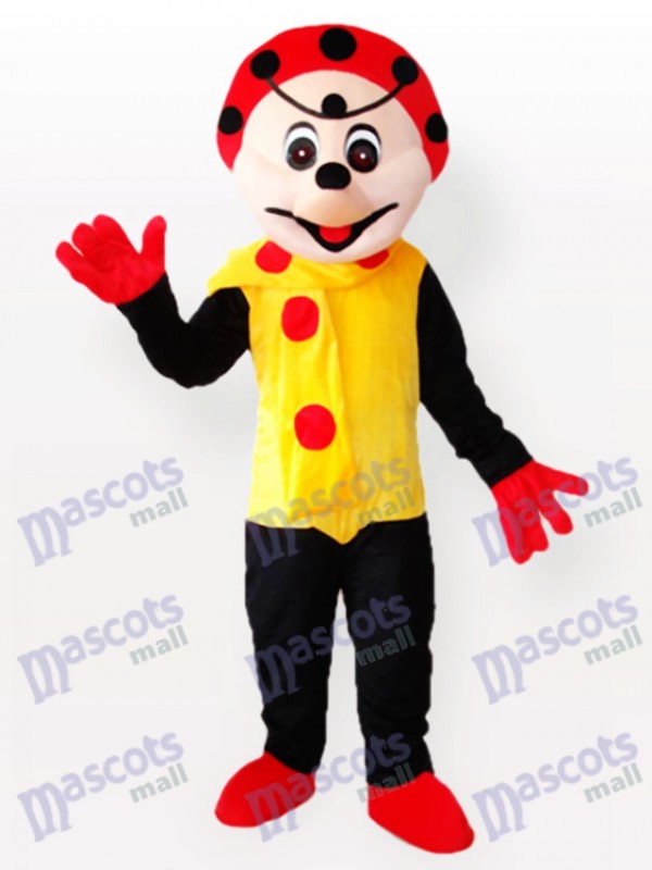 Clown Spotty en costume de mascotte robe jaune