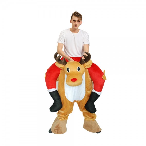 Wapiti Cerf Porter moi Balade sur Halloween Noël Costume pour Adulte