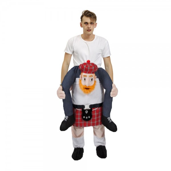 Bière Homme Écossais Lutin Porter moi Balade sur Halloween Noël Costume pour Adulte