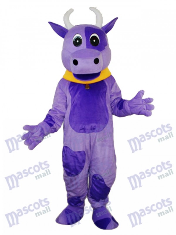 Déguisement de mascotte de vache pourpre Animal