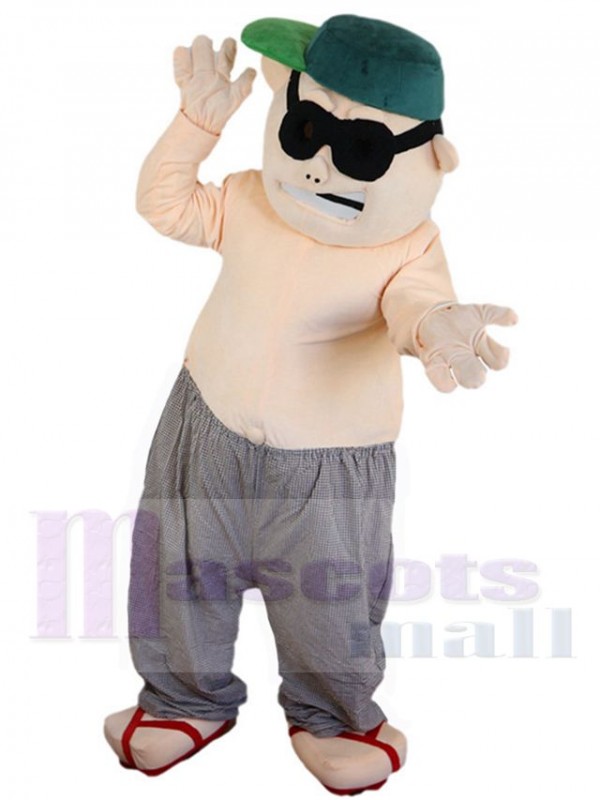 Homme costume de mascotte