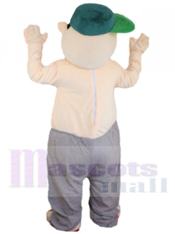 Homme costume de mascotte