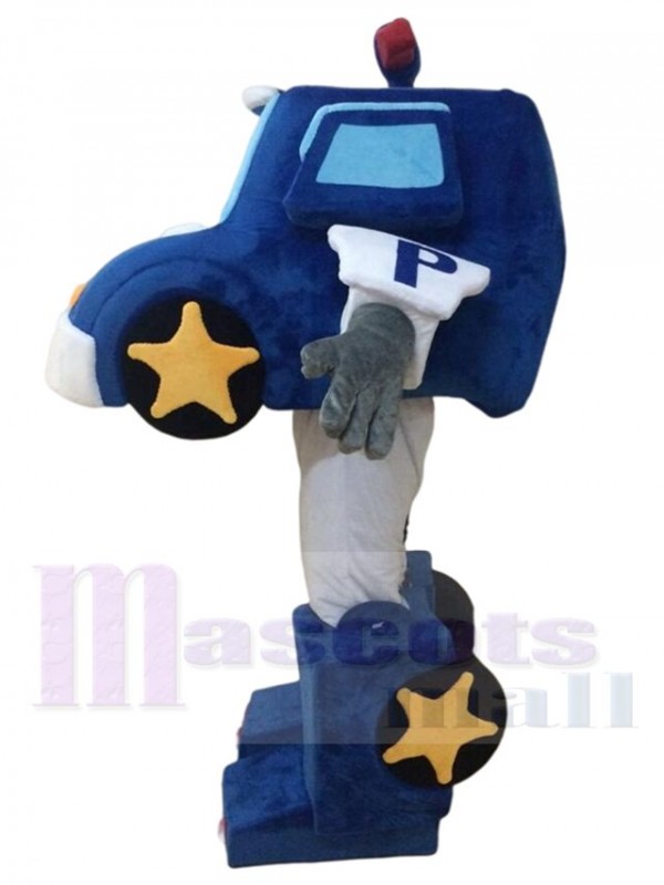 Voiture de police costume de mascotte