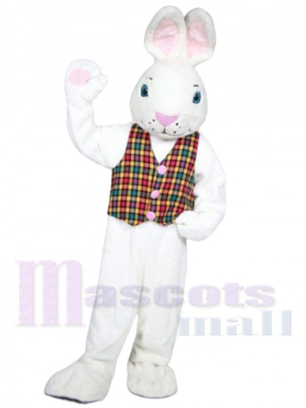 M. White Bunny costume de mascotte