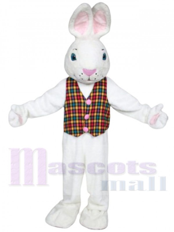 M. White Bunny costume de mascotte
