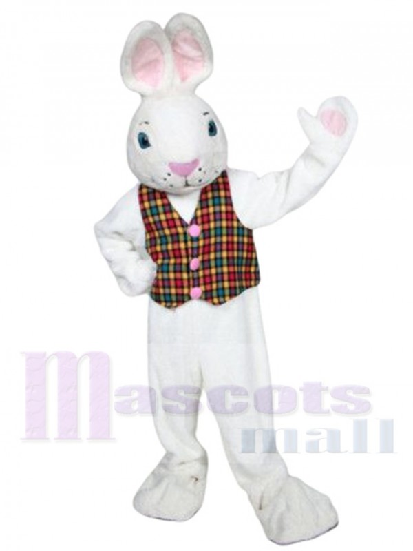 M. White Bunny costume de mascotte