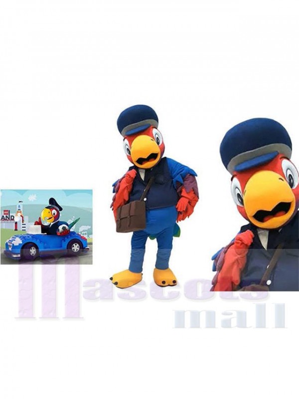 Oiseau perroquet costume de mascotte
