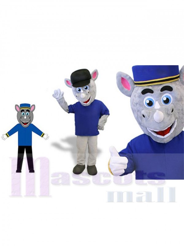 Rhinocéros costume de mascotte