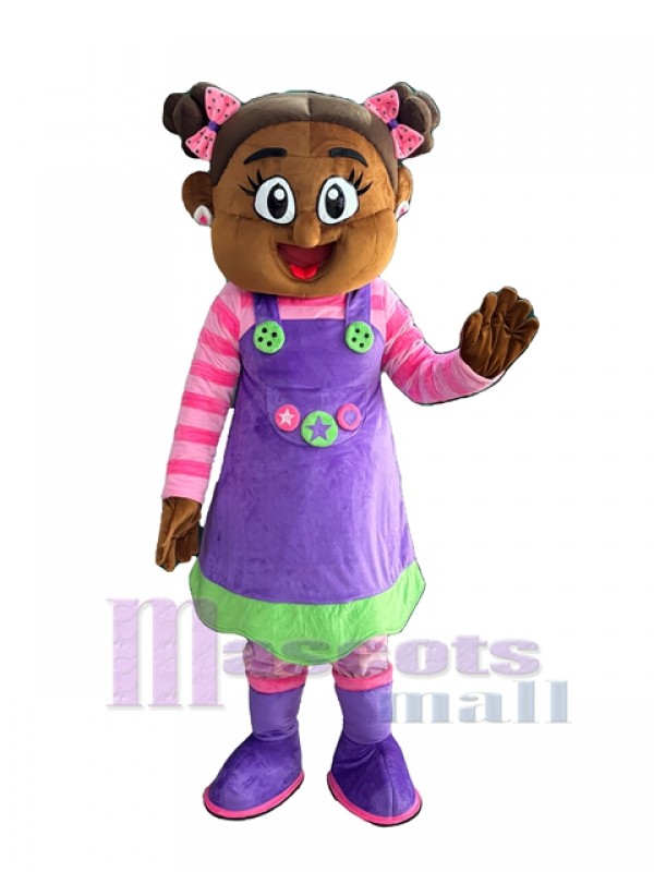 Fille costume de mascotte