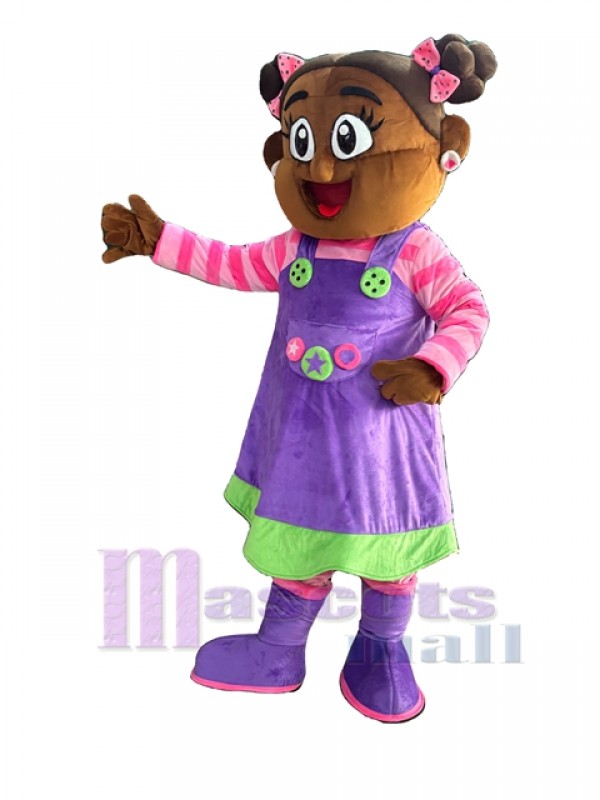 Fille costume de mascotte