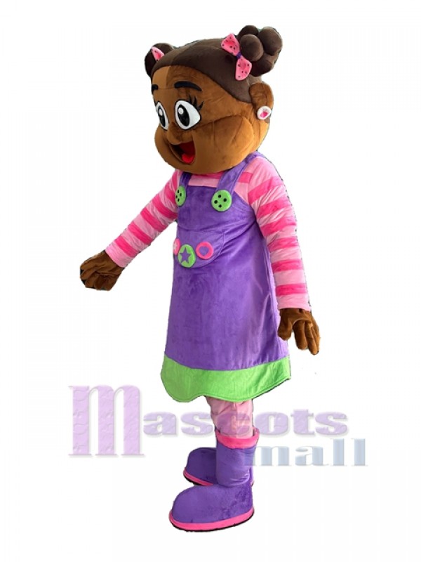 Fille costume de mascotte