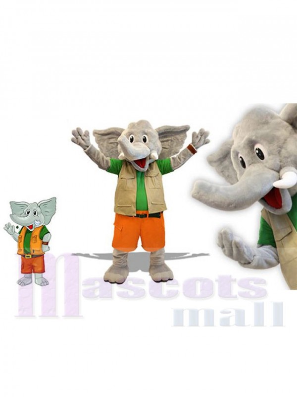 Éléphant costume de mascotte