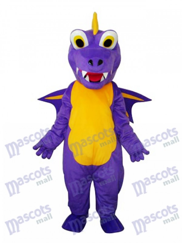 Long épine pourpre dinosaure mascotte Costume adulte Animal