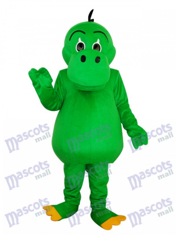 Déguisement de mascotte verte de dinosaure de bouche ronde Animal 