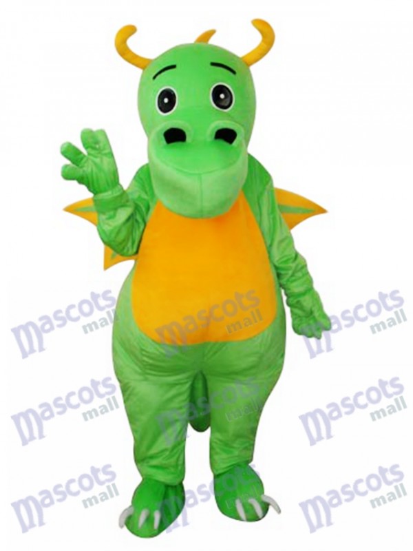 Costume adulte de mascotte de dinosaure gros nez vert Animal