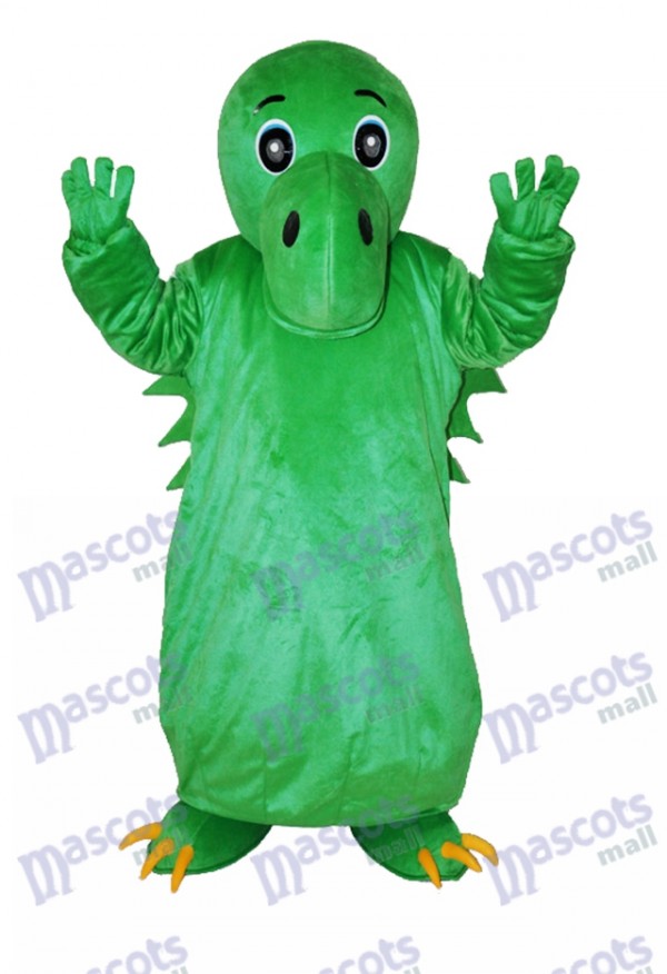 Dinosaur chinois vert Costume de mascotte adulte Animal
