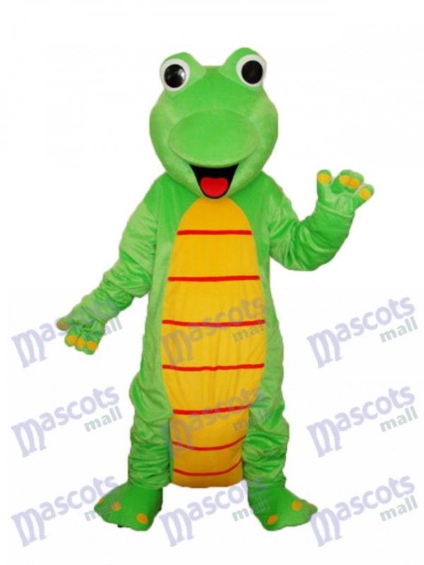 Mascotte de dinosaure heureux lézard Costume adulte Animal