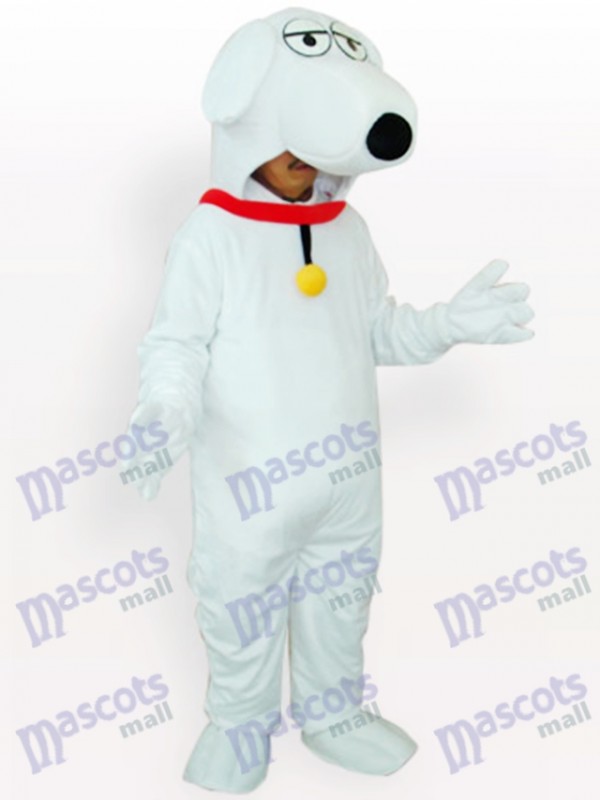 Costume de mascotte adulte chien blanc animal