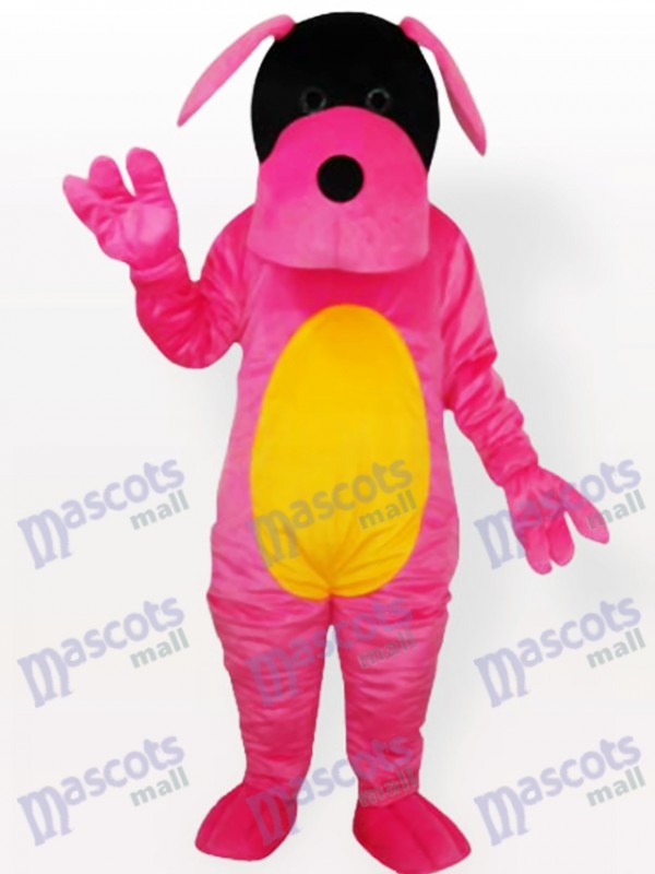 Costume de mascotte adulte chien rose