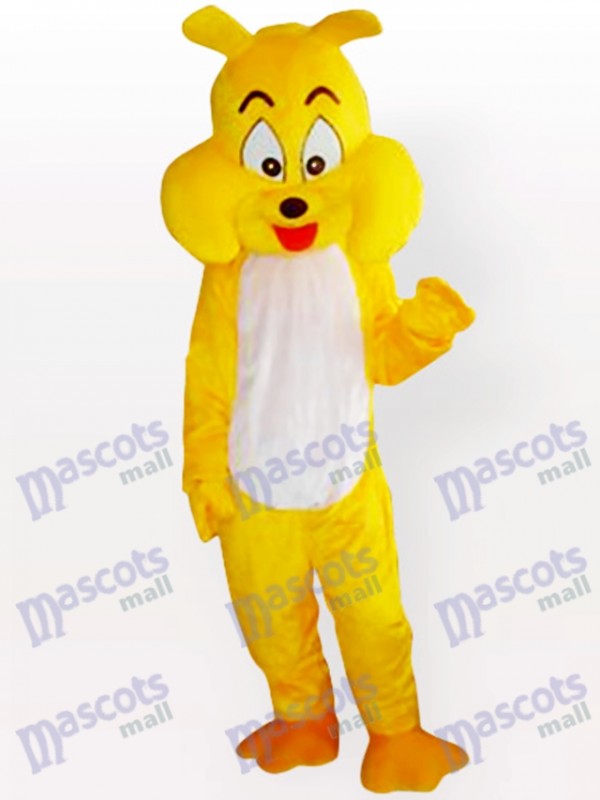 Costume de mascotte adulte jaune chien