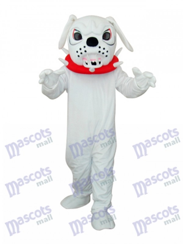 Costume de mascotte adulte chien en colère blanc Animal
