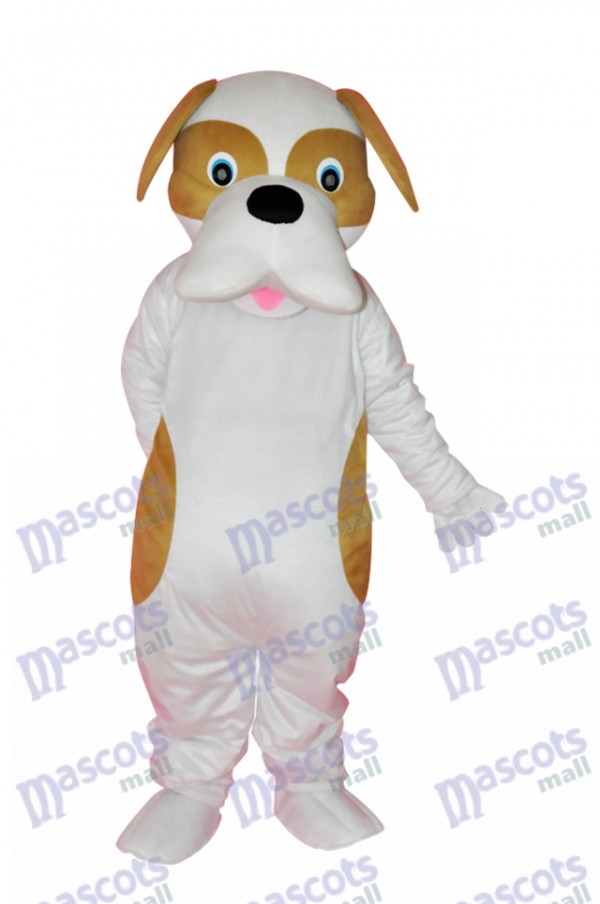 Costume de mascotte adulte chien brun et blanc Animal