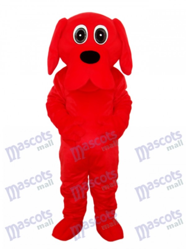Costume de mascotte de chien rouge Rooney Red Black Nez