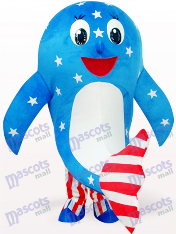 Déguisement de mascotte adulte Dolphin Ocean Blue American