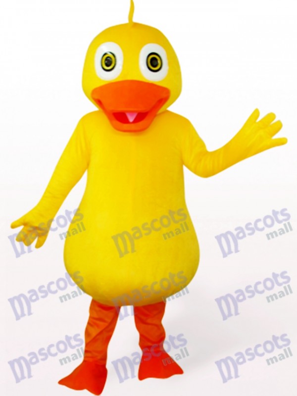 Costume de mascotte de volaille jaune canard