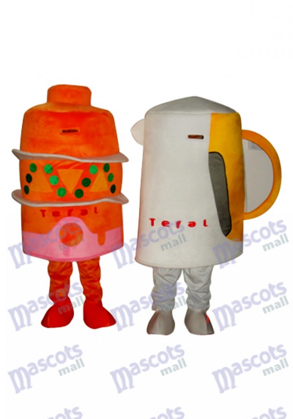 2 Coupes Mascotte Adulte Costume