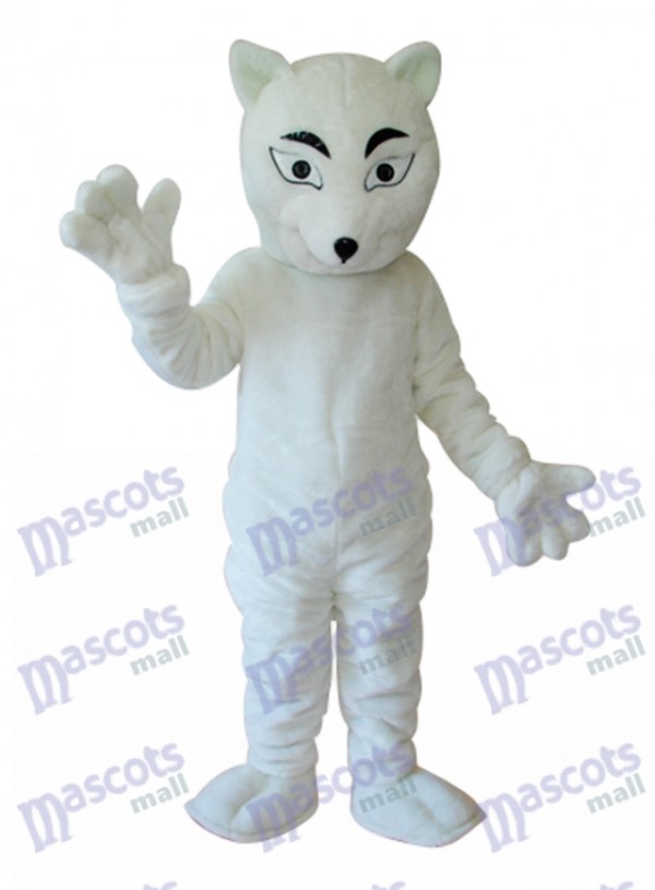 Costume de mascotte renard blanc adulte
