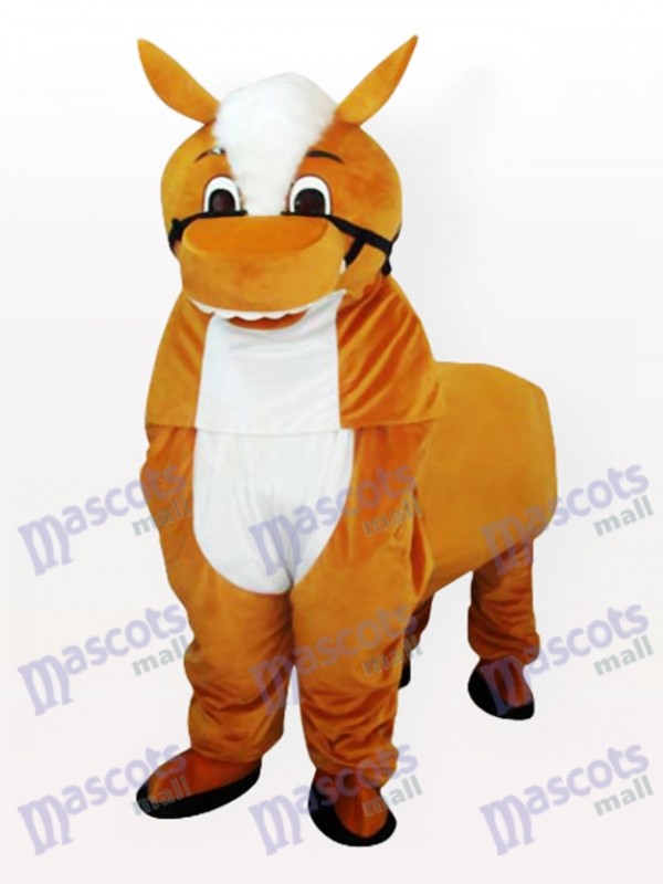 Costume de mascotte adulte petit cheval brun
