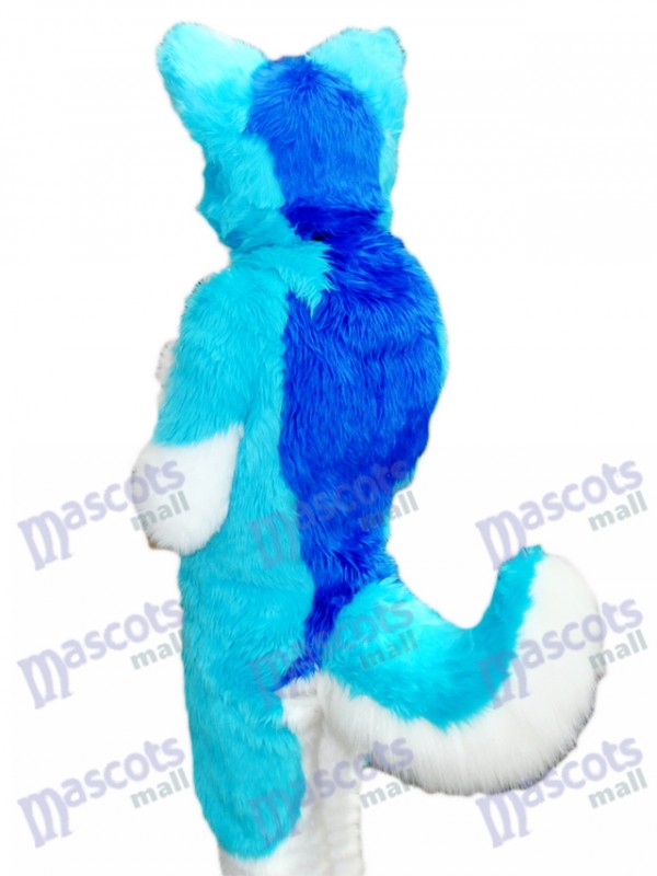 Bleu Rauque Chien Adulte Mascotte Costume Animal Dessin animé