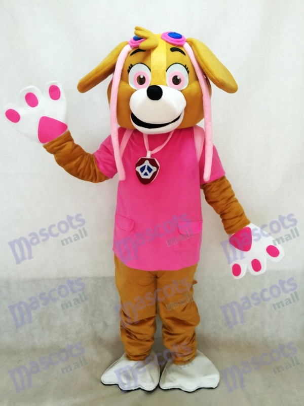 Paw Patrol Skye Rose Mascotte Costume Chien Costume fantaisie Personnage de dessin animé