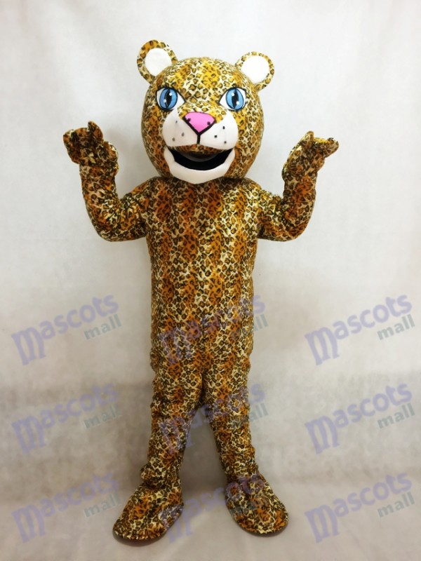 Costume de mascotte animal réaliste de Jaguar