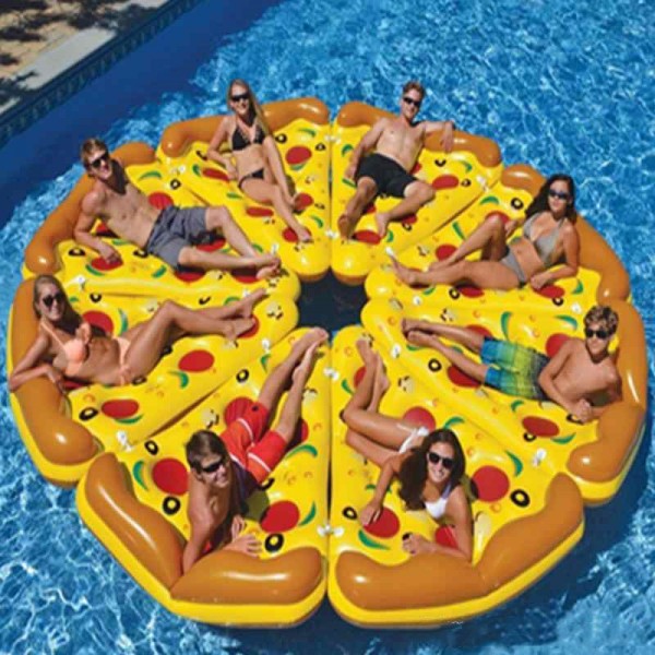 Gonflable Pizza bassin Flotteurs Bague Pour Adulte Les enfants