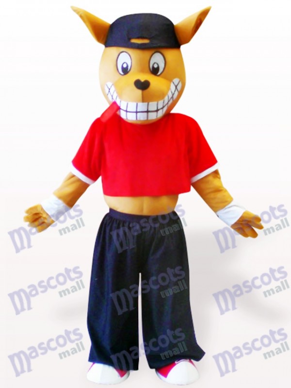 Costume de mascotte en bois kangourou adulte