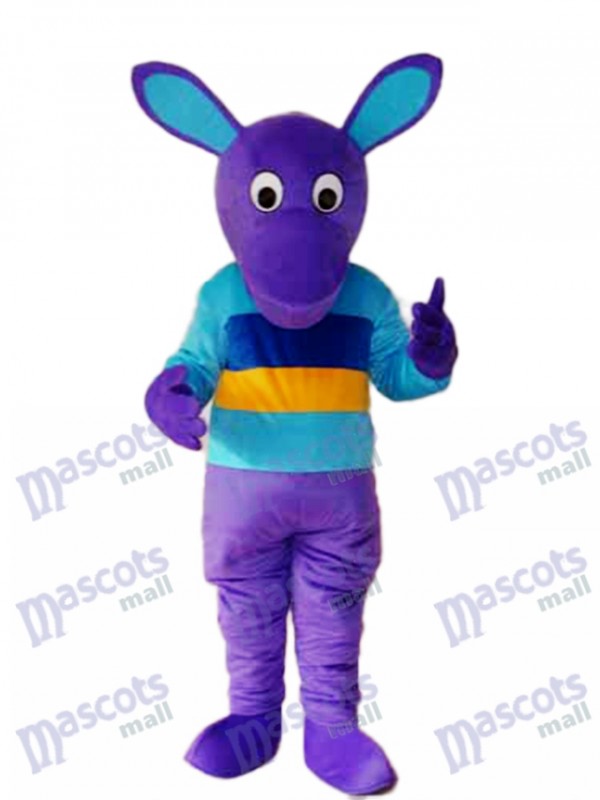 Costume de mascotte kangourou pourpre Animal