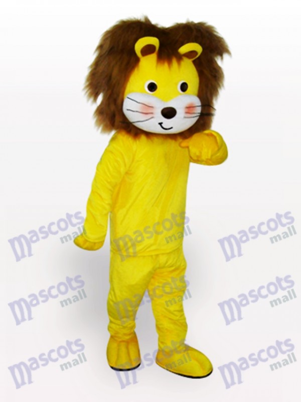 Costume de mascotte jaune lion animal