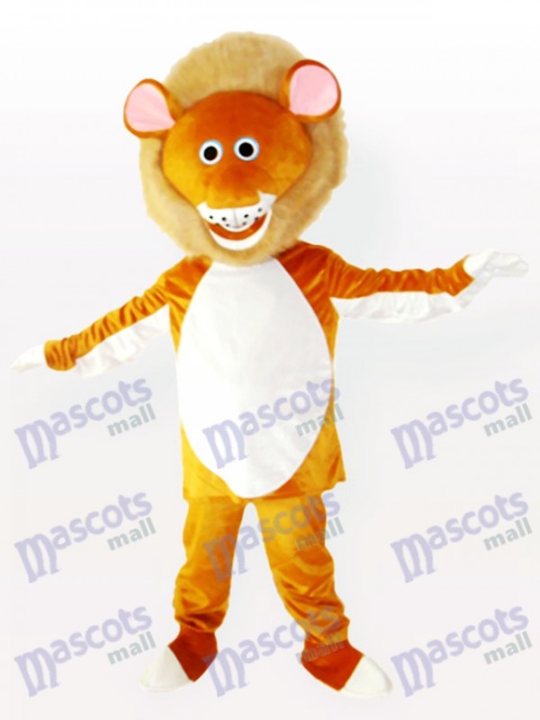 Costume de mascotte adulte lion mâle jaune